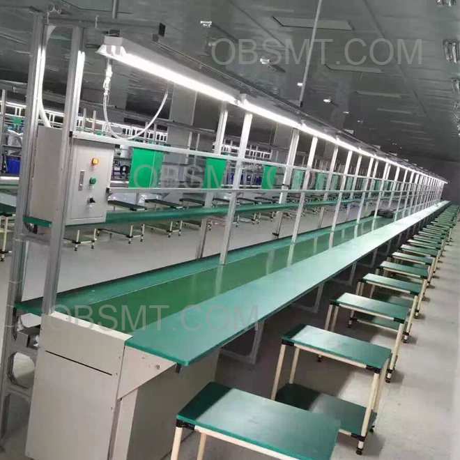 OUBEL Single side belt conveyor with table